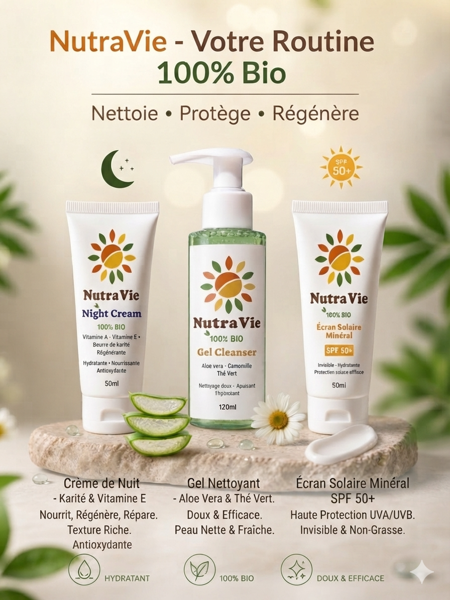 NutraVie - Votre Routine 100% Bio Nutravie, Votre routine simple, Maroc
